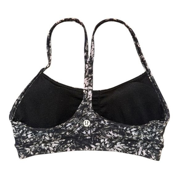 Lululemon Flow Y Bra Nulu Lt Sup A–C Cups, Blossom Overlay Starlight Multi, Sz 4 - Picture 5 of 7
